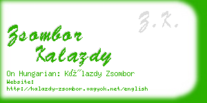 zsombor kalazdy business card